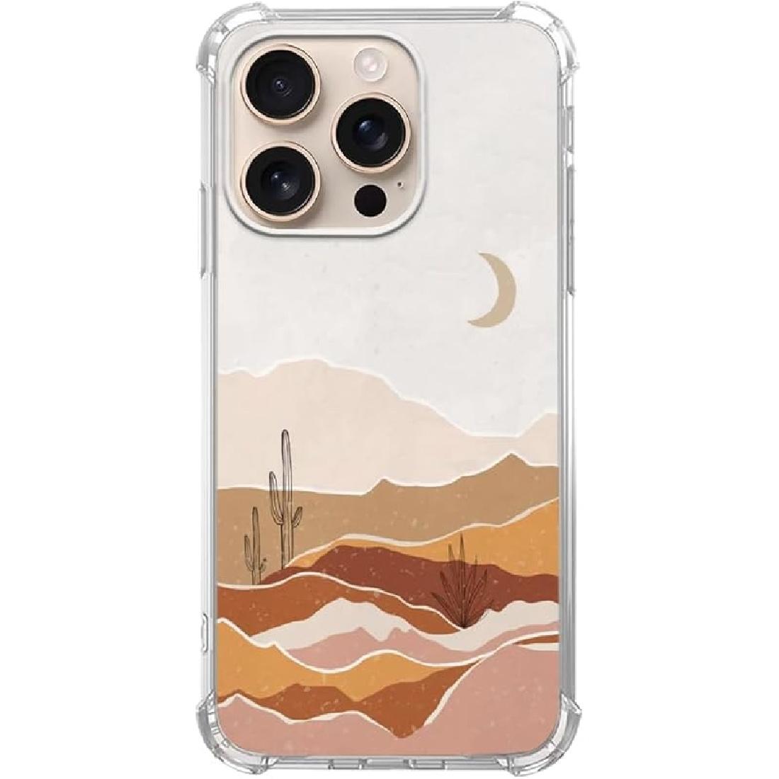Vintage Santa Phone Case Compatible with iPhone 16 Pro Max, Green Christmas Phone Case for iPhone 16 Pro Max, Unique Cool TPU Bumper Case Cover пустынный