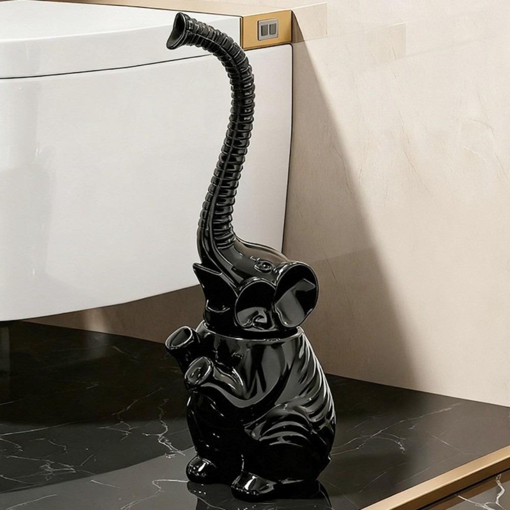 Long Handle Toilet Brush and Holder Space Saving Elephant Toilet Brush for Bathtub