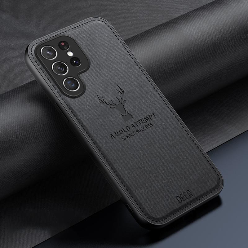 For iPhone 17 16 15 14 13 12 Pro /Samsung S24 S25 S23 Ultra S21 FE A34 A15 A25 A35 A55 A16 A26 A36 A56 5G Case ELK Hybrid TPU Fabric Matte Cover