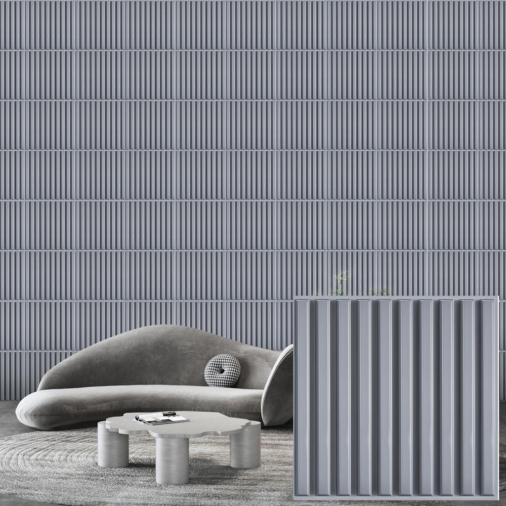 KUUJOJO 3D Slat Wall Panel,3D Fluted Textured Panel Decorative Wall Panel For Home Office Restaurant New Look