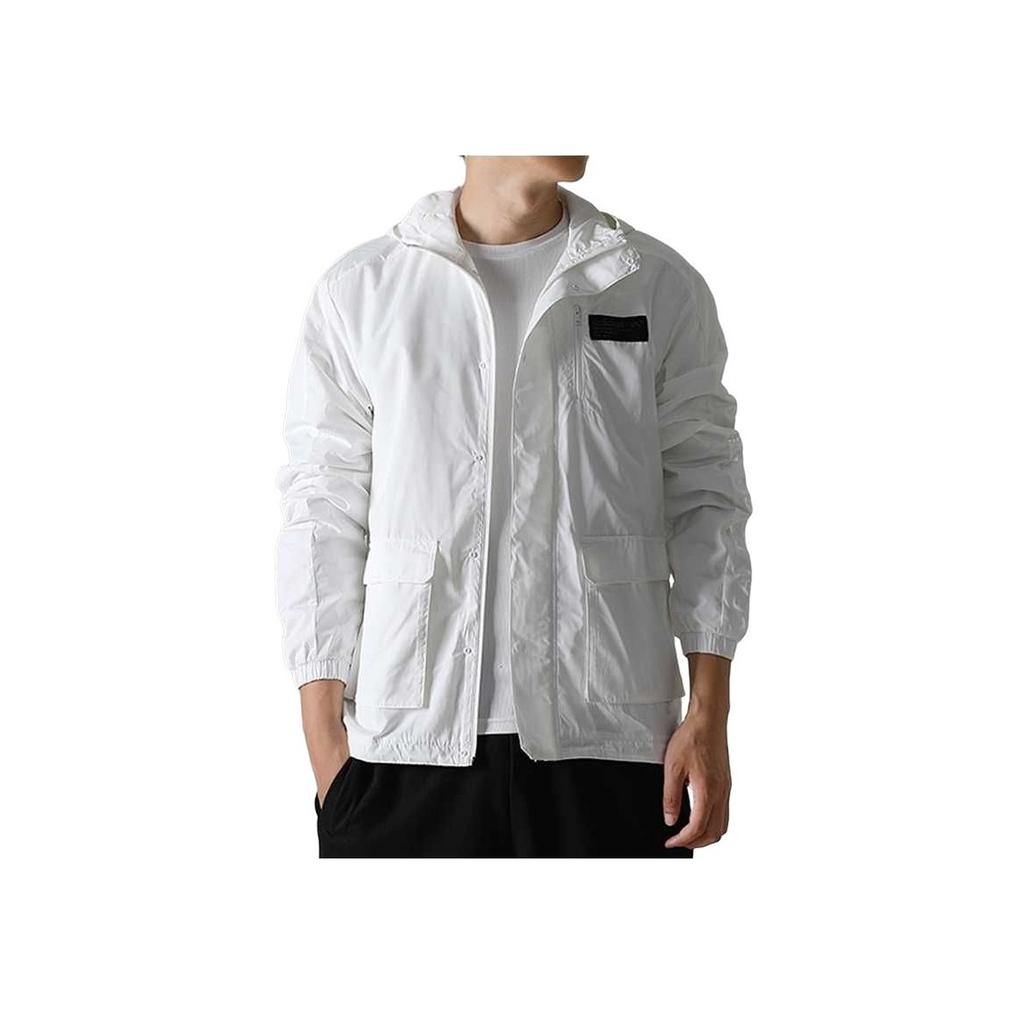 Adidas Neo Graphic Fashion Simple Windbreaker Jacket Men Jackets White DU2427