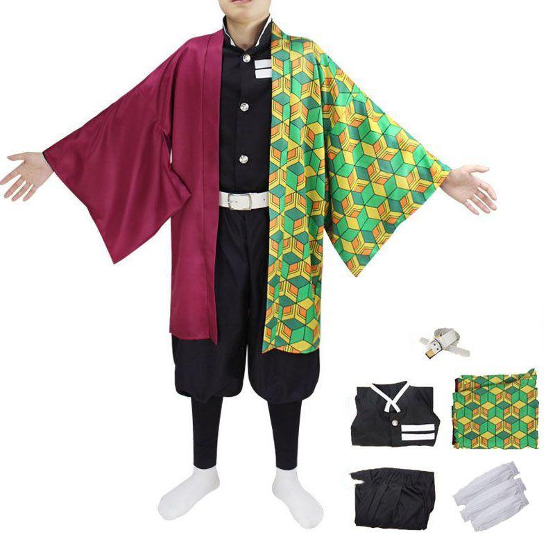 Demon Slayer Kimetsu No Yaiba Kamado Nezuko Cosplay Costume Kimono Robes Suit