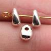 Twisted-Pattern Small-Hole Spacer Beads Mini Antique Bronze Silver Jewelry Making String Beads Separator