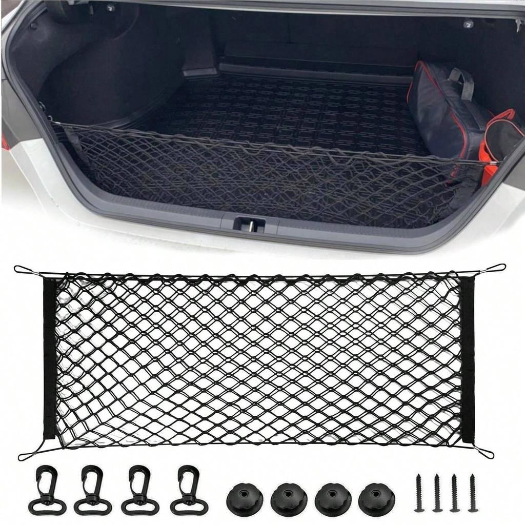 Car Trunk Fence Net Dog Isolation Protection Net Car Mounted Rear Seat Dog Safety Net Sturdy Elastic Pet Fence for Any Vehicle