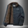 Men's Lamb Wool Pilot Jacket with Fur Collar - Thickened, Cotton-Padded Winter Wear