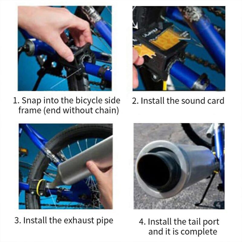 Speichengeräuscherzeuger Karten Fahrradset Auspuffrohr Auspuffanlage Wasserdicht Stark Kinderfahrräder Zubehör Für Fahrradanfänger