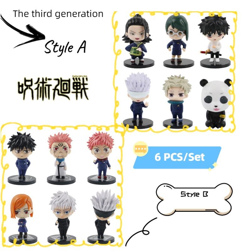 Authentic 6-piece Jujutsu Kaisen Pvc Figurine Set Toge Gojo Satoru Gojo Megumi Fushiguro Nobara Kugisaki Kechizu And Kokichi Muta 8cm Height