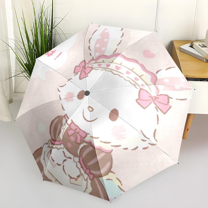 

1pc Adorable Bunny Maid Umbrella: Automatic Opening & Closing, Foldable Design, Iron Frame, Outdoor Use, Perfect Gift for Fans, Travelers, Daily Use.T
