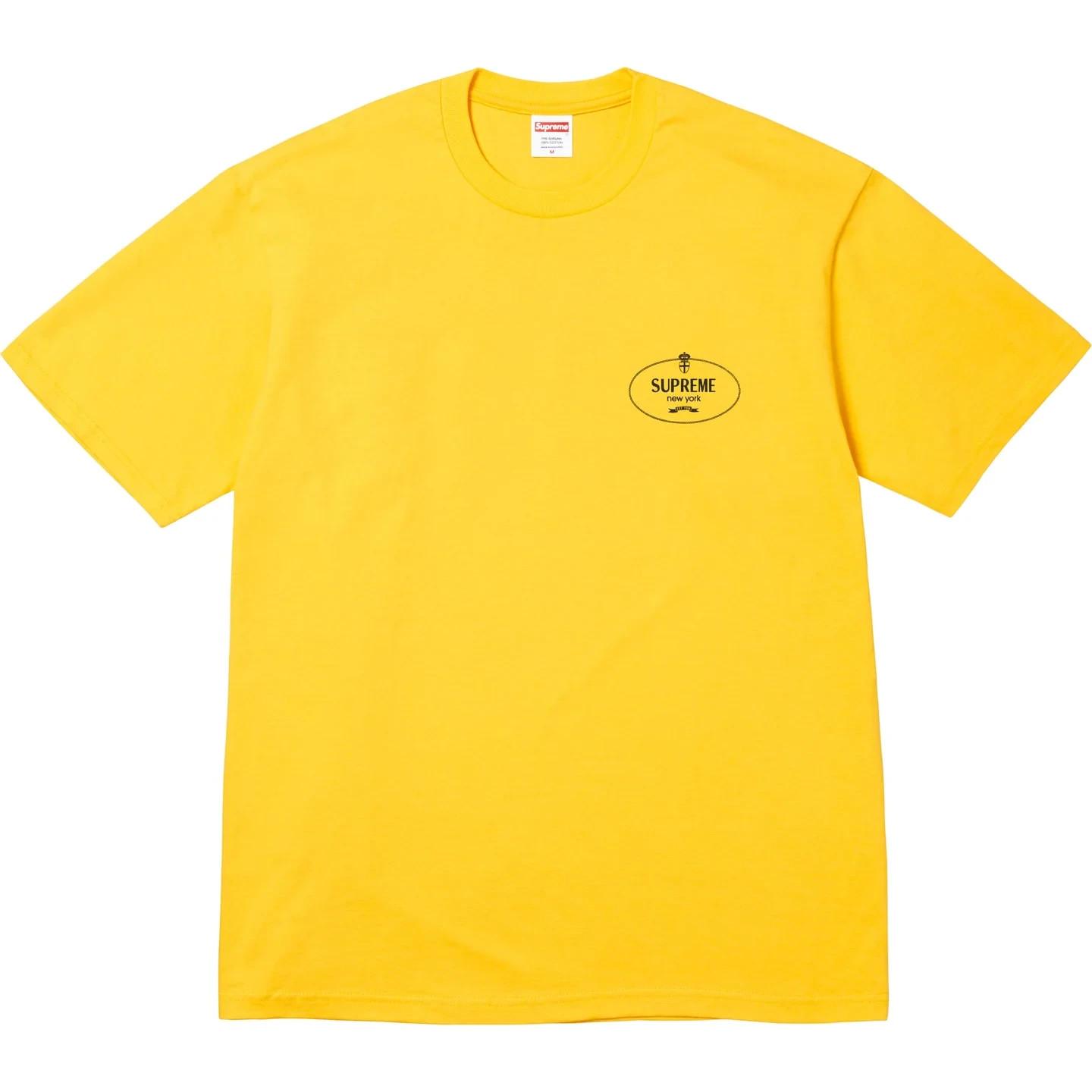Supreme Crest Tee Yellow S