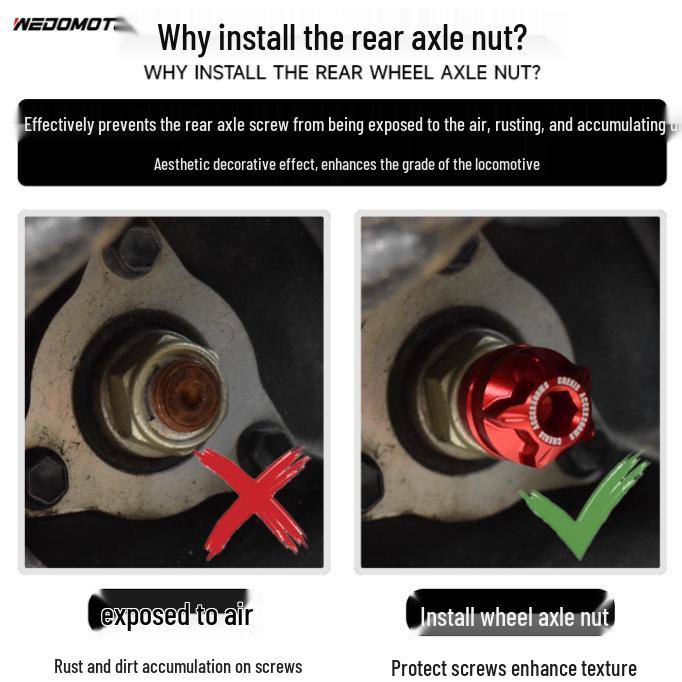 Rust-Proof Rear Axle Nut Cap for Honda ADV Motorcycles (ADV150/ADV160/ADV350)