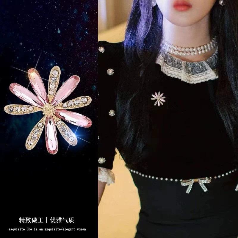 New Alloy Brooch High-end Niche Women's Peony High-end Pin Coat Suit High-end Versatile Brooch