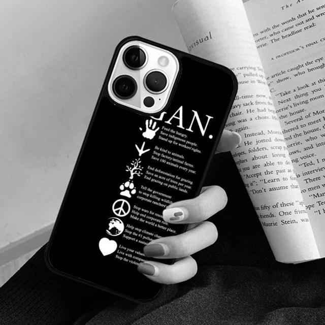 Friends Not Food Vegan Quote Phone Case Cover for IPhone 18 17 Air 16 15 14 13 11 12 Pro Max Plus Fundas Coque