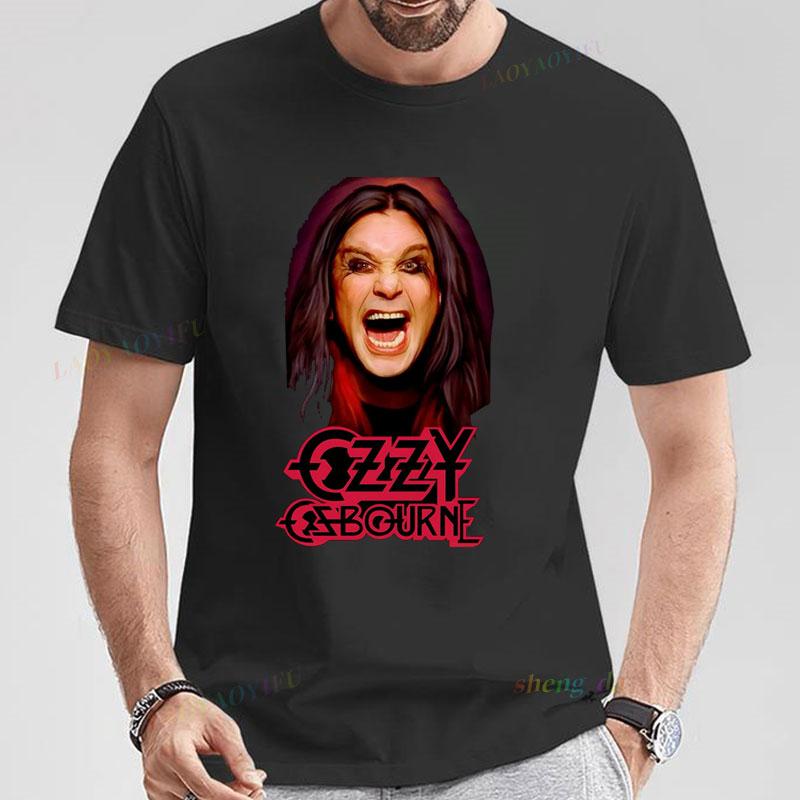 

Men T Shirt Ozzy Osbourne Rock Legend Tribute Tee 100%Cotton Crewneck Heavy Metal Printed Unique Gift for Music Lovers Clothes 5XL різнокольоровий
