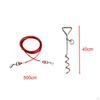 Dog Tie Out Cable and Stake Chain Anti Rust Sturdy Outside Leash with Lead
