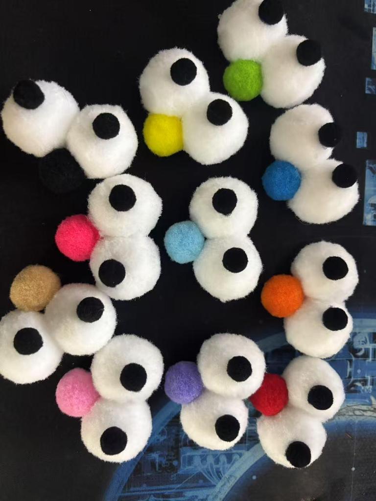 Autumn Winter Cute Big Eyes Ponytail Hair Tie - Candy Color High Elastic Hair Ring Accessory