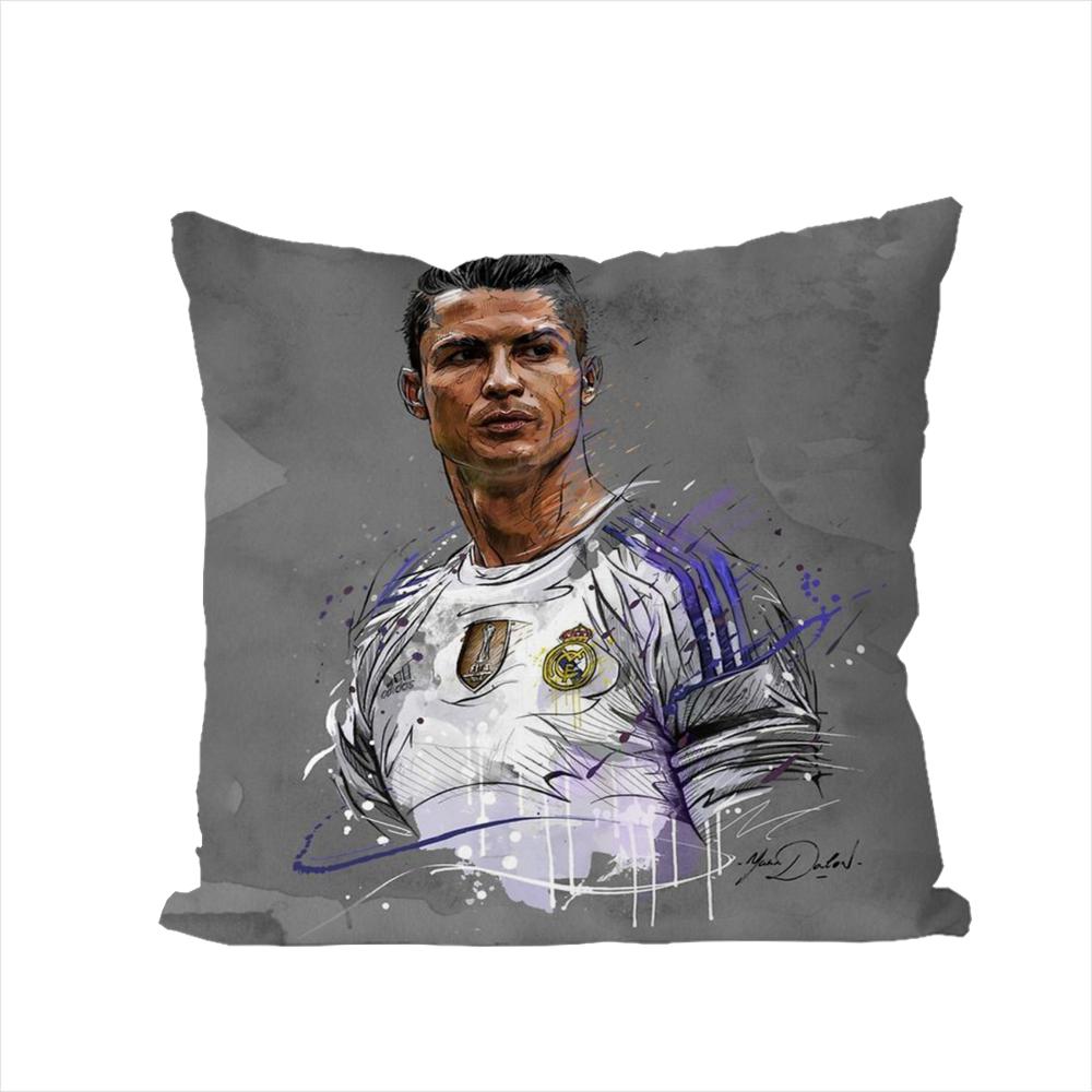 CR7 Cristiano Ronaldo Pillow Case For Car Sofa Decorative Home Double-sided Print Plush Square Throw Pillow Cushion Cover