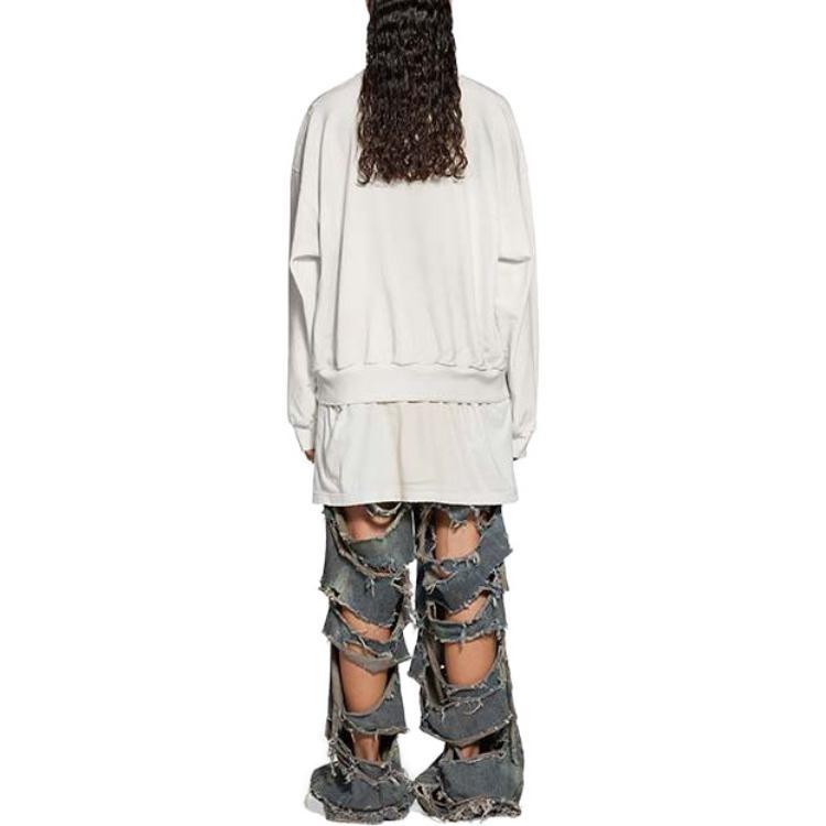 Balenciaga Sweatshirt Loose Fit Women's White 697869TOVK29012
