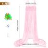 Elegant Lace Bed Canopy Mosquito Net Hung Dome Mesh Canopy Princess Round Dome Bedding Net Bed Mosquito for Bedroom Camping