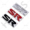 AAZZ1 Car Styling SR 3D Letter Metal Car Rear Trunk Emblem Stickers For Nissan Tiida Teana QASHQAI BLUEBIRD Tailgate Logo Sticker