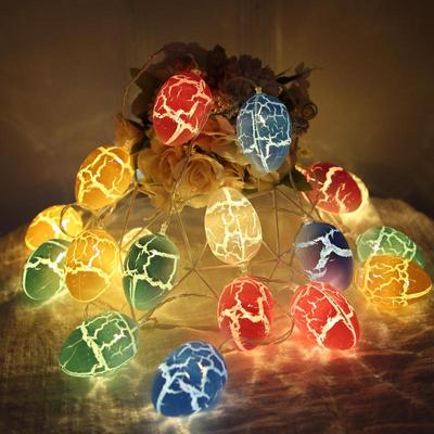 1.5M 10 Led Easter Colorful Crack Eggs Led Light String Egg Easter Party Happy Easter Day Decor For Home HMM