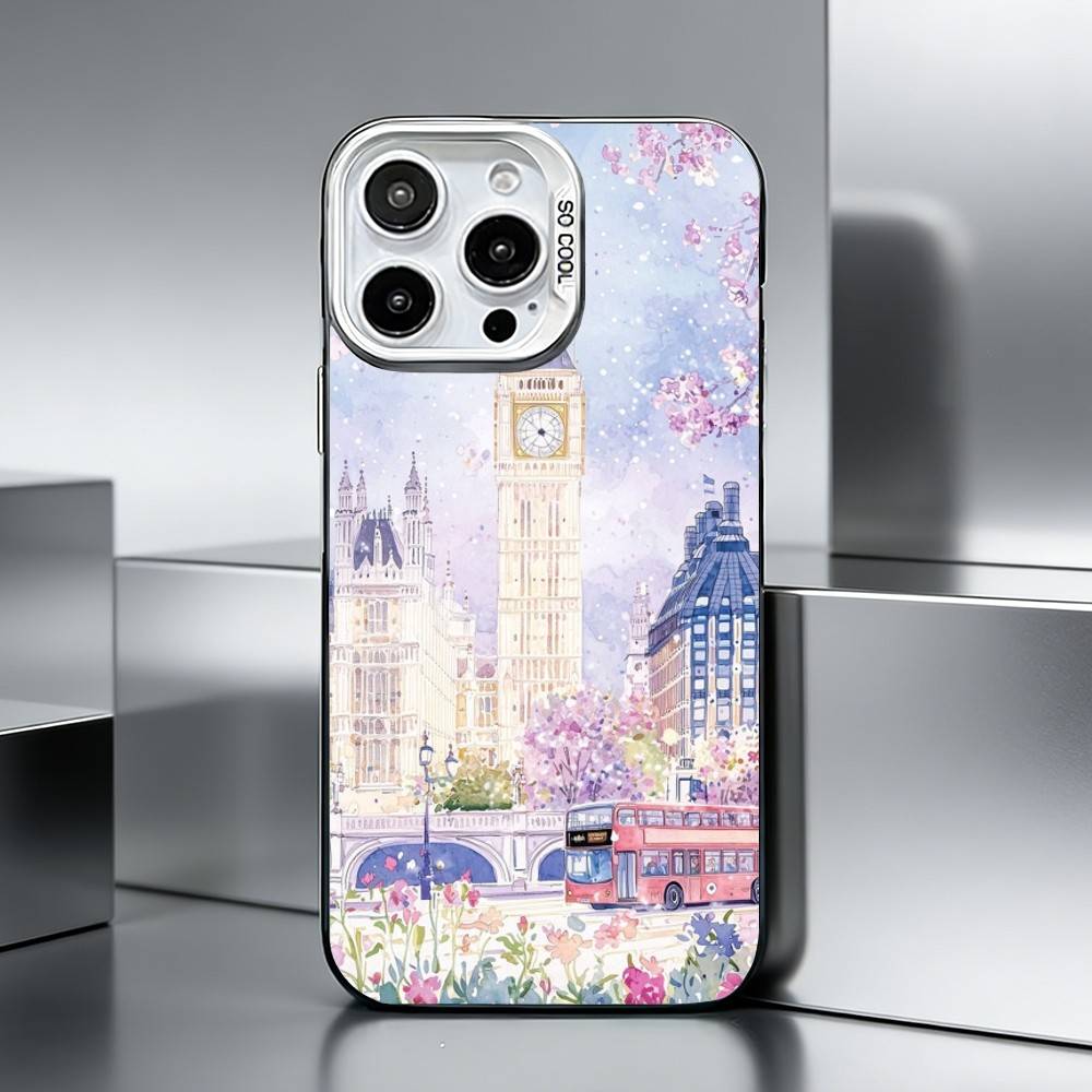 C-Cars and Distances   Phone Case For iPhone 17,16,15,14,13,12,11 Plus,Pro Max,XS,Colored silver phone case
