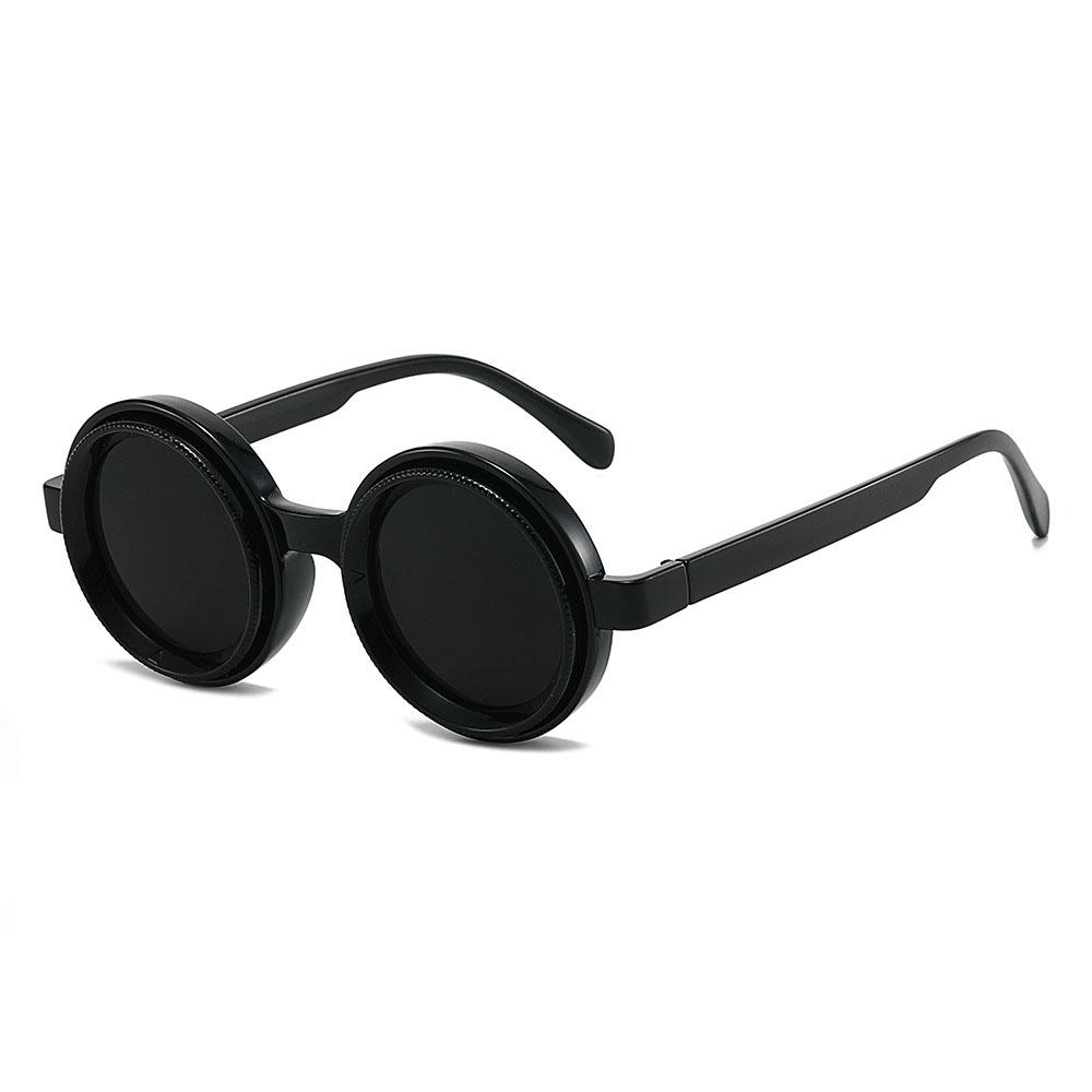 

Vintage Round Steampunk Polarized Sunglasses For Men Women Outdoor Sport Goggle ND level Adjustable Dimming Sun Glasses UV400