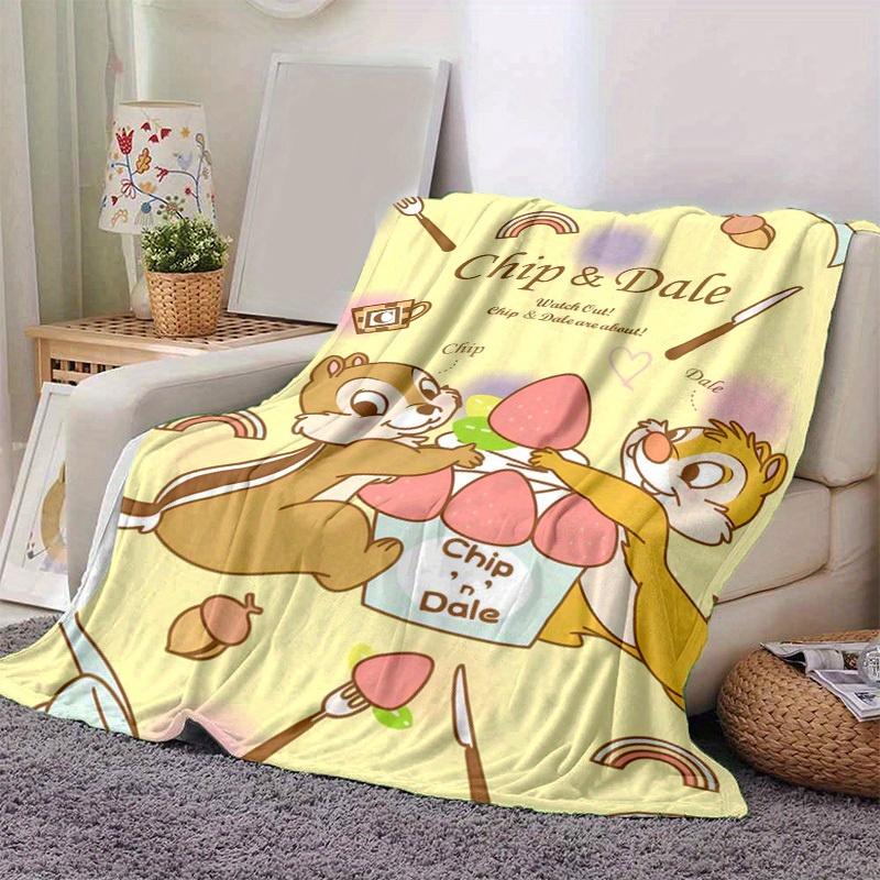 1pc, Chip & Dale Throw Blanket Soft Coverlet for Home Decor, Couch, Bed, Travel, Camping, Car, Beach, Office Nap Perfect Gift for Friends