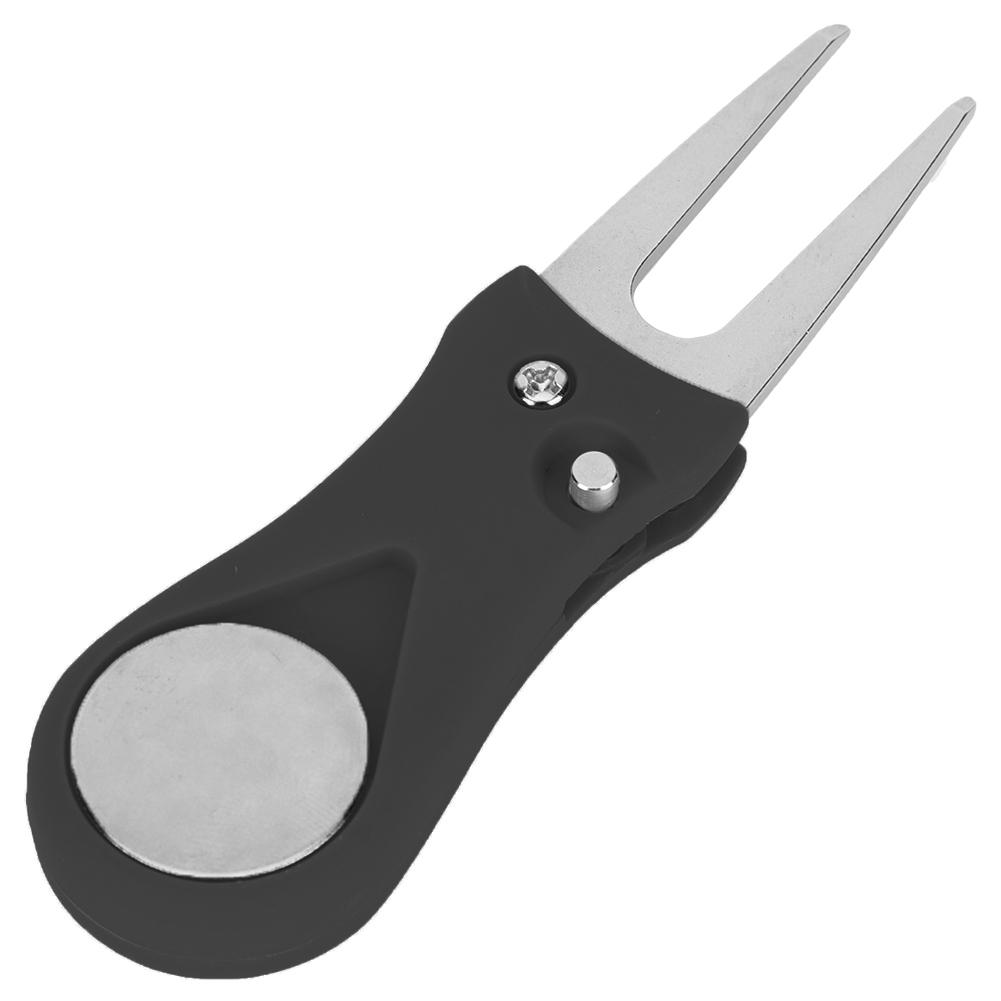 Portable Golf Green Divot Repair Tool Folding Ball Fork Lawn Repairing Golfer Practicing