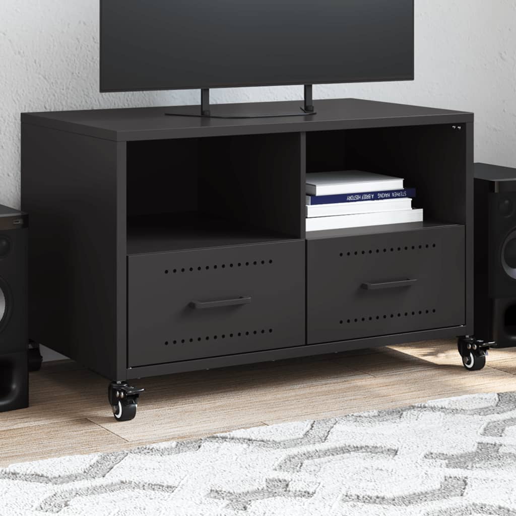TV Cabinet Black 68 x 39 x 43.5 cm Steel