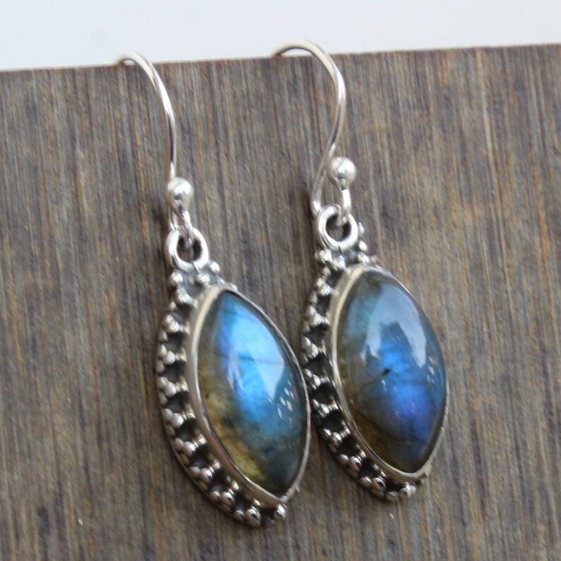 

Серьги с драгоценными камнями лабрадорита, серьги с подвесками, серьги в стиле бохо, подарок для нее, серебряные ювелирные украшения, свадебный подарок, серебро 925 пробы