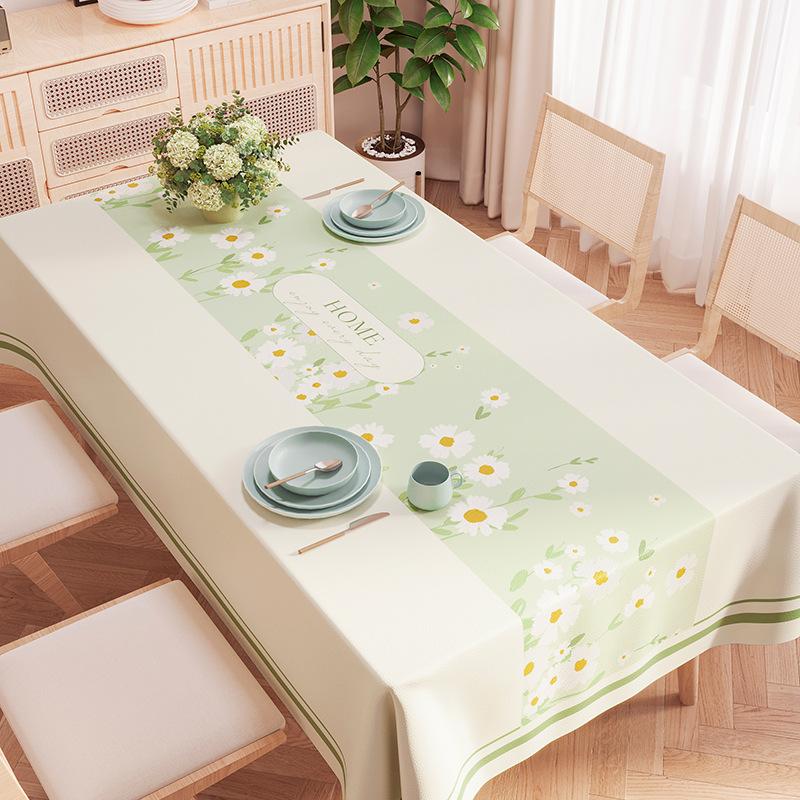 New Year'S Fresh Tablecloth Leave-In Waterproof And Oil-Proof Pvc Dining Table Tablecloth Tablecloth Cover Cloth Coffee Table Tablecloth