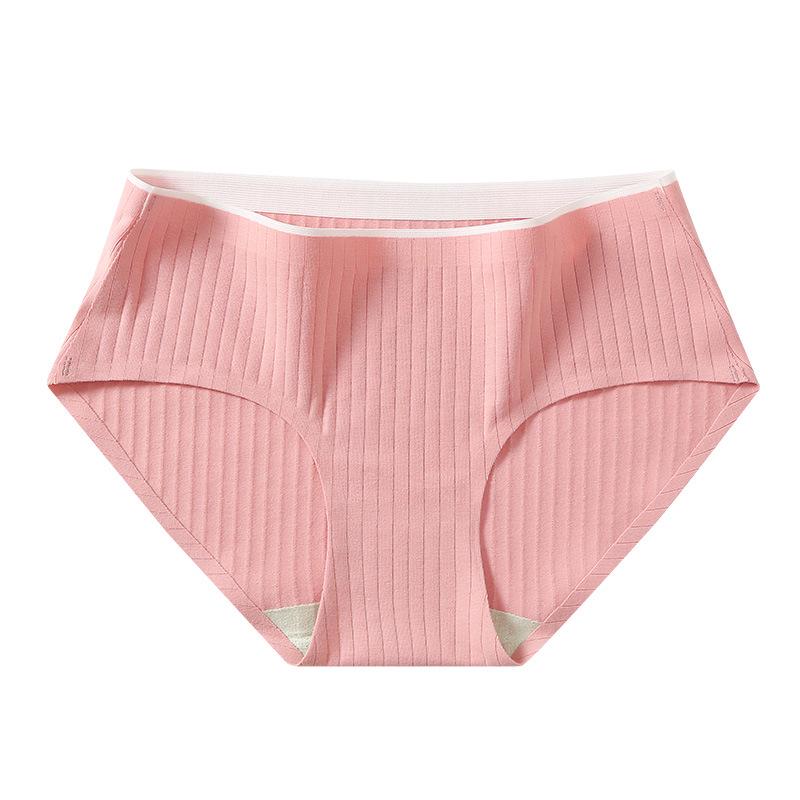 Women's Pure Cotton Mid-Waist Antibacterial Triangle Panties - Seamless Mugwort Underwear