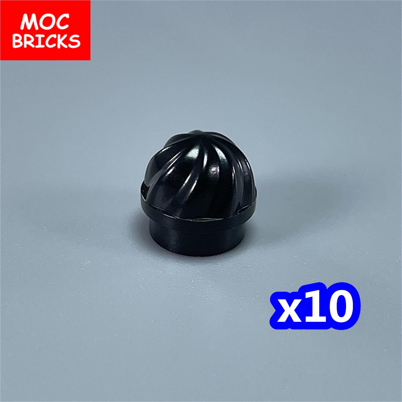 

10pcs MOC Bricks 15470 Plate Round 1 x Swirled Premier DIY Assembled Building Blocks Particle Kid Puzzle Plaything Gift чорний