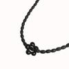 Objet213 Matte Black & Flower Necklace