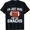 Ich bin nur wegen der Snacks da Lustiges Football-Spieltag T-Shirt