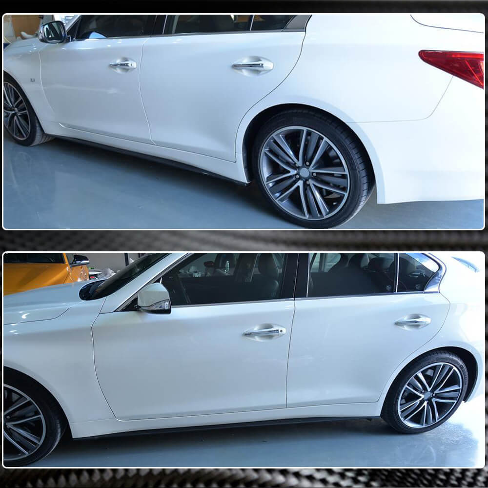 Боковые пороги V2 (для Q50, Карбон) для Infiniti Q50/Q60 2013-2024 гг