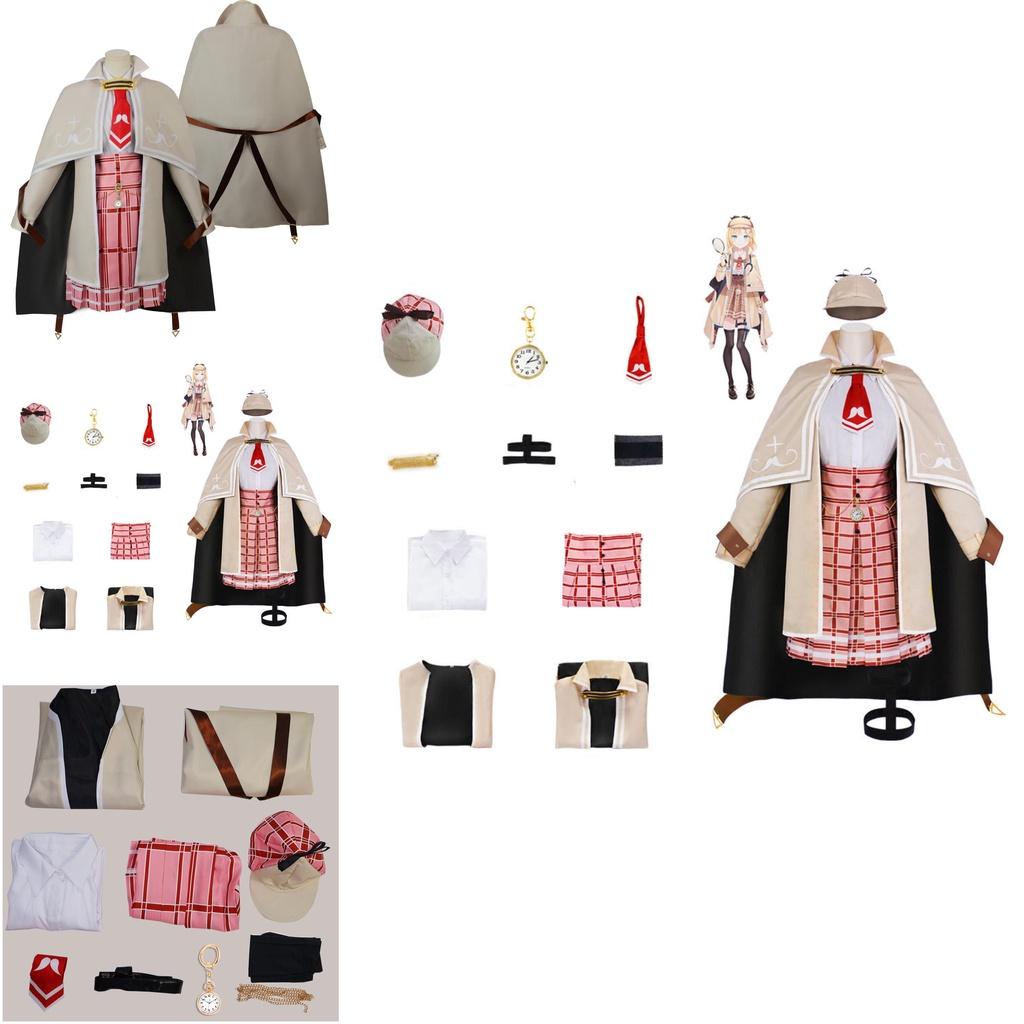 Amelia Watson Vtuber Hololive Cosplay Costume For Anime Fans In Stock