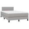 Maison Exclusive - Sommier à lattes de lit avec matelas Gris clair 120x200cm Tissu