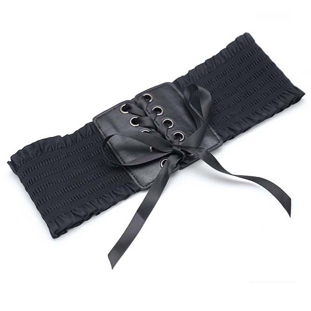 Polyester Wide Corset Waistband Strap Rope Elastic High Wide Belt  Party