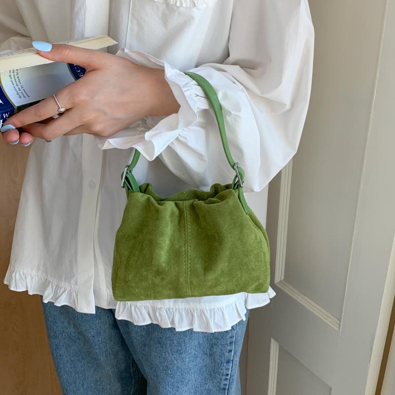 Fashi Solid Color Hasp Suede Square Shoulder Bags for Women 2026 High Quality Simple Popularity Temperament Commute Handbags