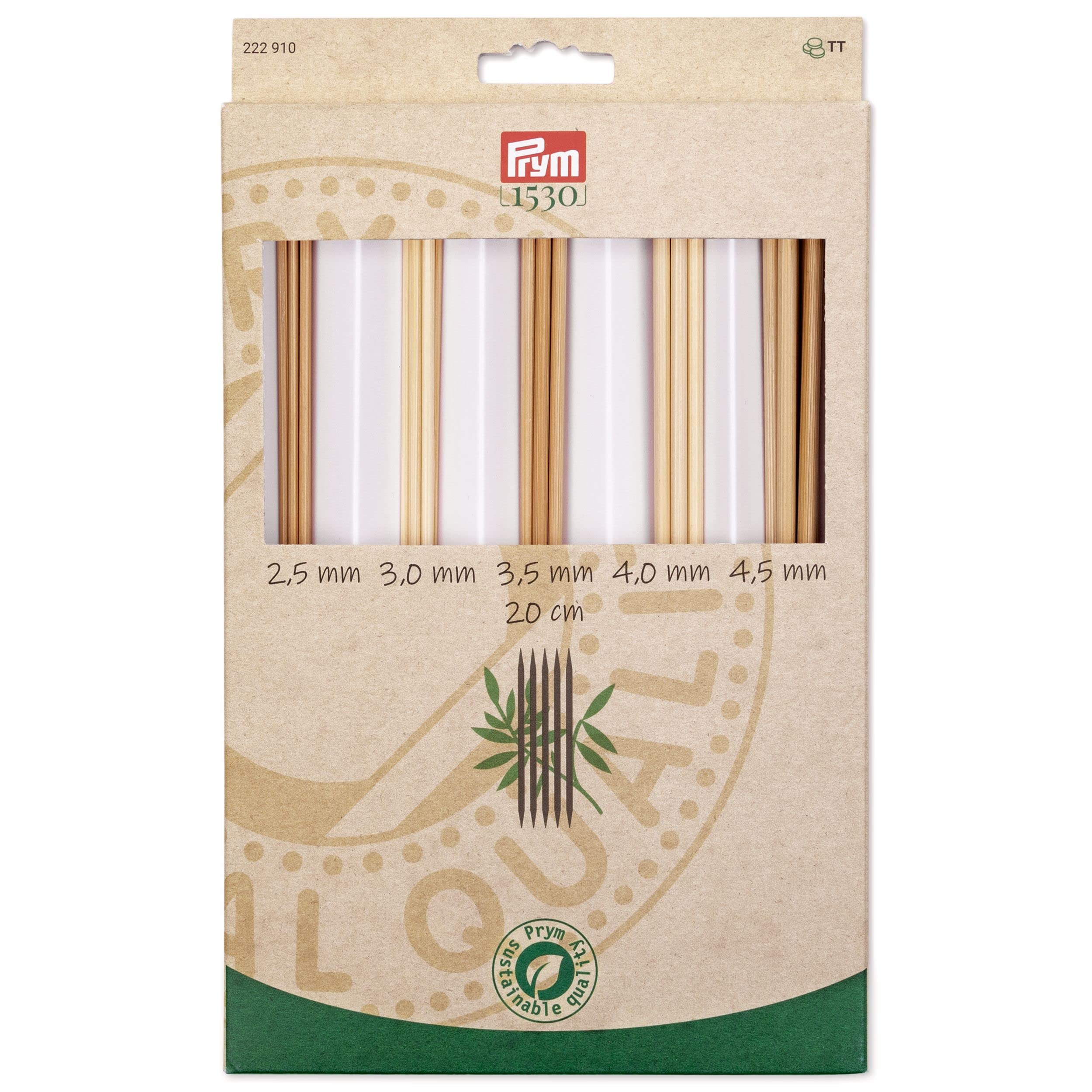 

Prim 1530 Ami needle bamboo double P20cm, 2.5mm-4.5mm (1/3/5/6/8 size)