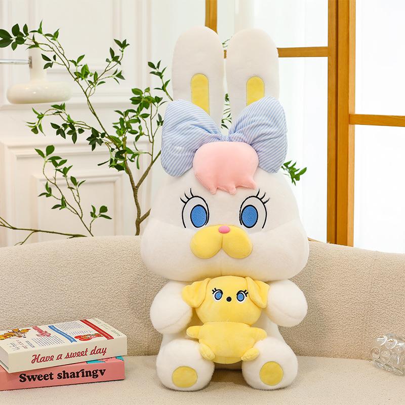 Plush doll toy bow rabbit bow bear boutique doll throw pillow mascot