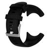 Flexible Silicone Watch Strap with Spring Bars and Screws for Suunto Core All Black