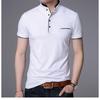 Men's Polo Shirt Short Sleeve Solid Color Polo Shirt Men's Fashion Standing Collar Masculina Casual Cotton Top Plus Size M-4XL