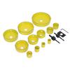 16PCS Set Hole Saw Kit Yellow 19?127mm Electricians Hole Saw Kit for PVC Board Plastic