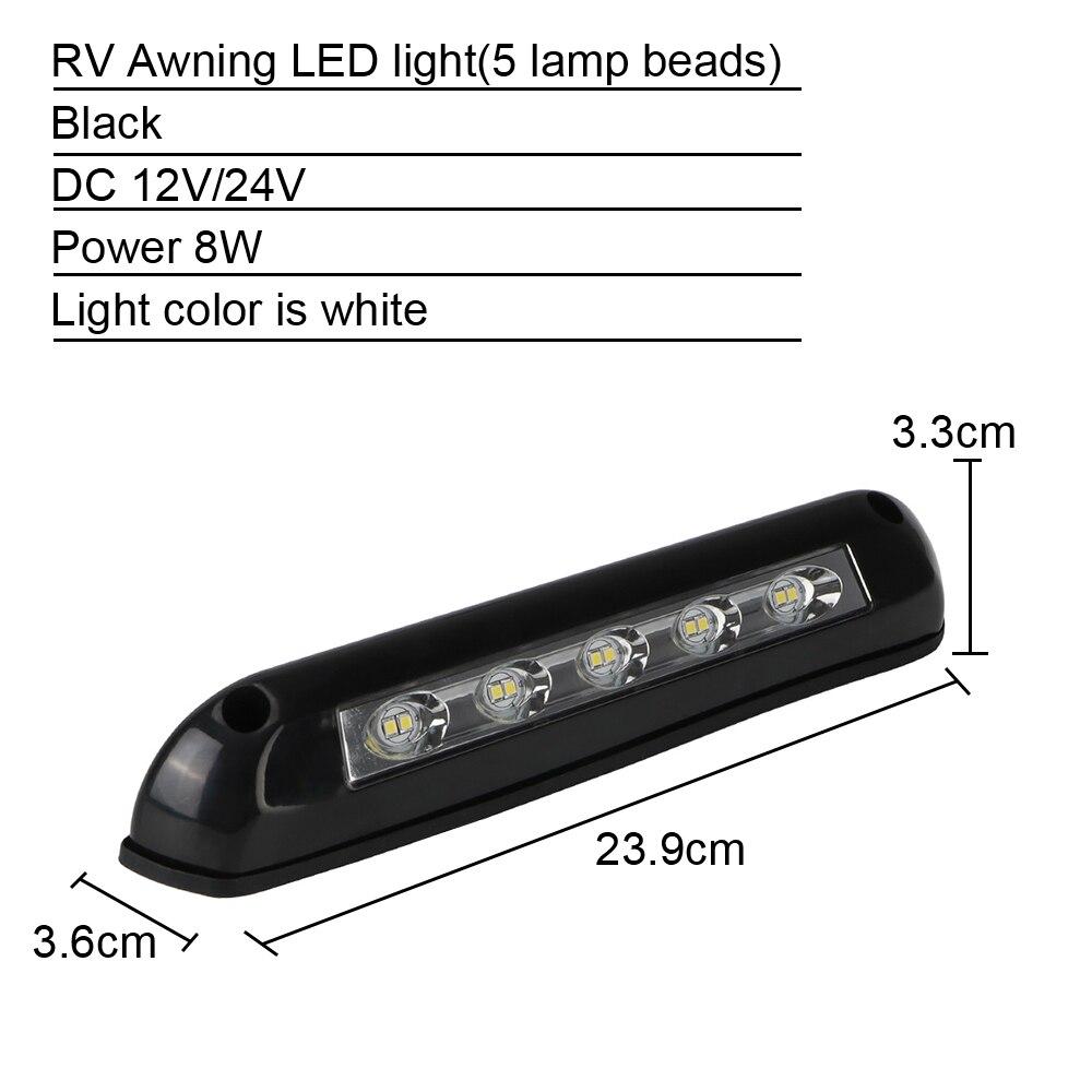 12V/24V RV LED Awning Porch Light Waterproof Motorhome Caravan Van Camper Trailer Wall Lamps