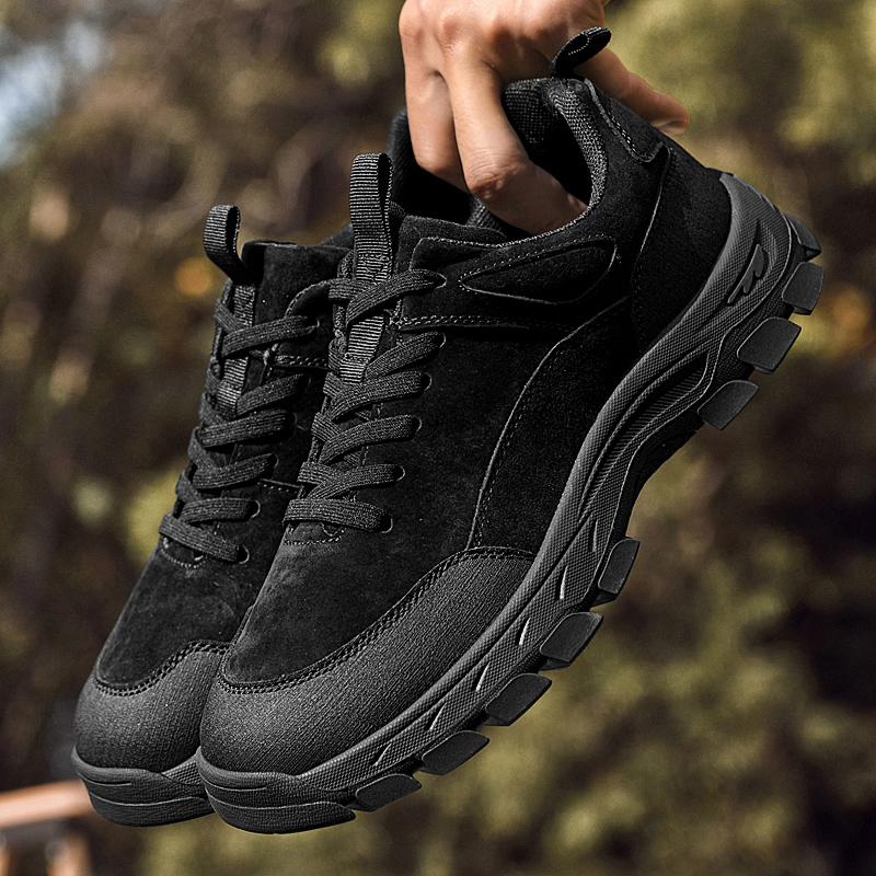 Outdoor Mens Casual Shoes Non-Slip Genuine Leather Sneakers Walking Shoes Hot-selling Male Treking Footwear Trainers