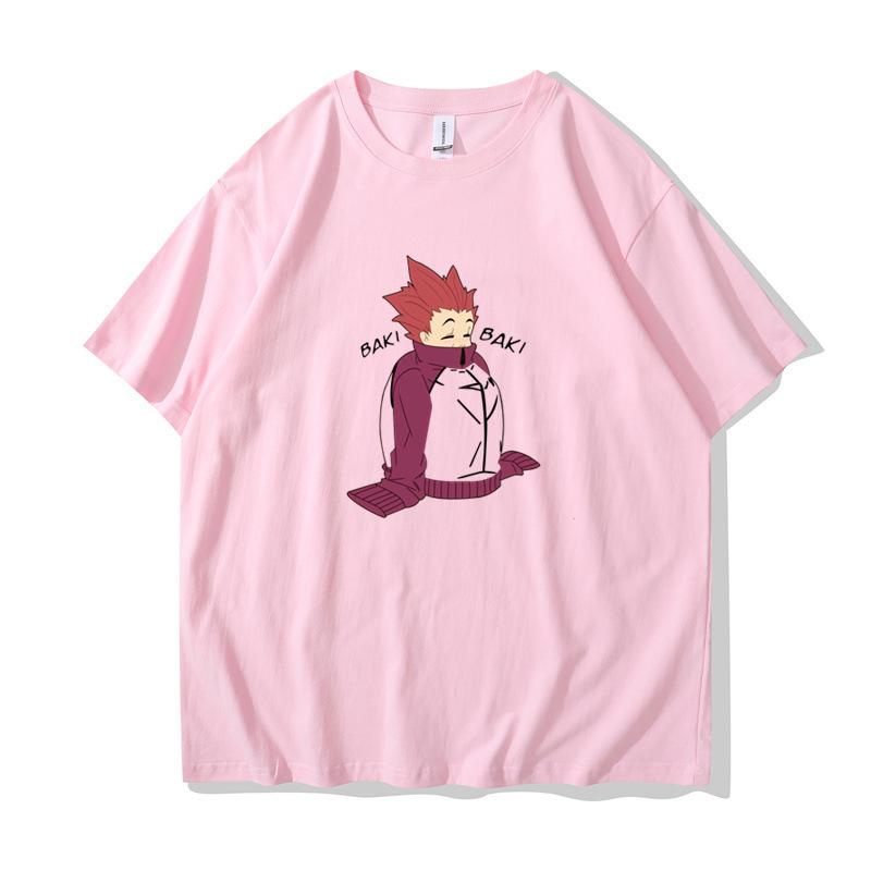 Summer Couple's Cartoon Round Neck Short Sleeved Men's and Women's Unisex T-shirts