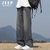 JEEP SPIRIT Men's Retro Loose Straight Leg Jeans