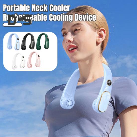 

Безлопастной шейный вентилятор Портативный 5-скоростной регулируемый легкий вентилятор с цифровым дисплеем Аккумуляторная батарея емкостью 2400 мАч Мгновенное охлаждение Мини-вентилятор для внутреннего использования A розовый